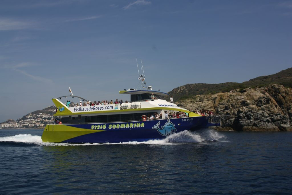 Glass Bottom Boat Trip: Cap Norfeu + Swimming from Roses & Santa Margarita