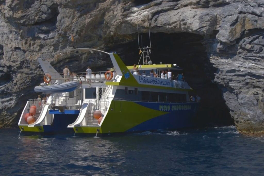 Glass Bottom Boat Trip: Cap Norfeu + Swimming from Roses & Santa Margarita