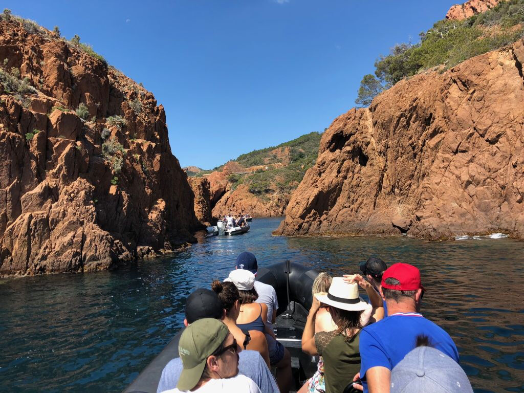 Excursion en bateau au Massif de l'Estérel