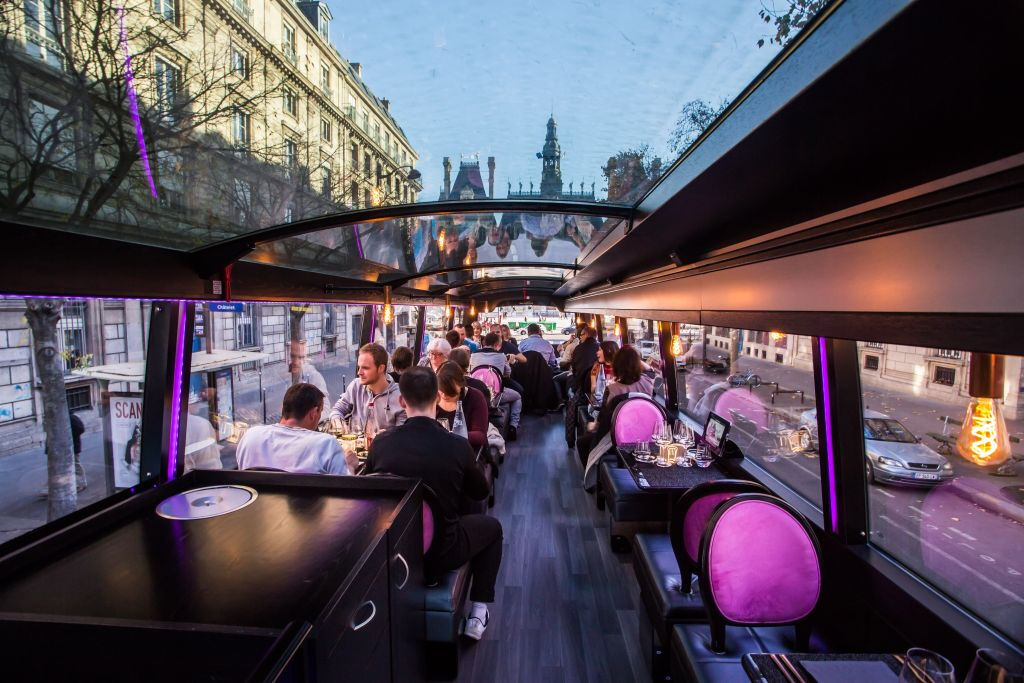 Bus Toqué Paris: le Champs-Elysées: Comida Bistronómica