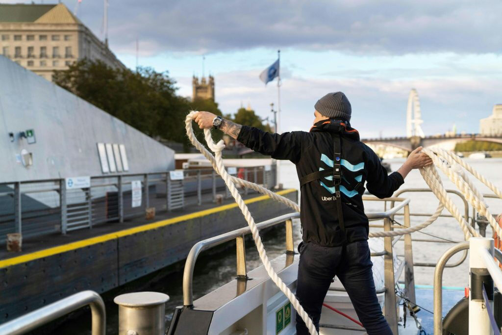 Uber Boat de Thames Clippers: Trayecto de ida