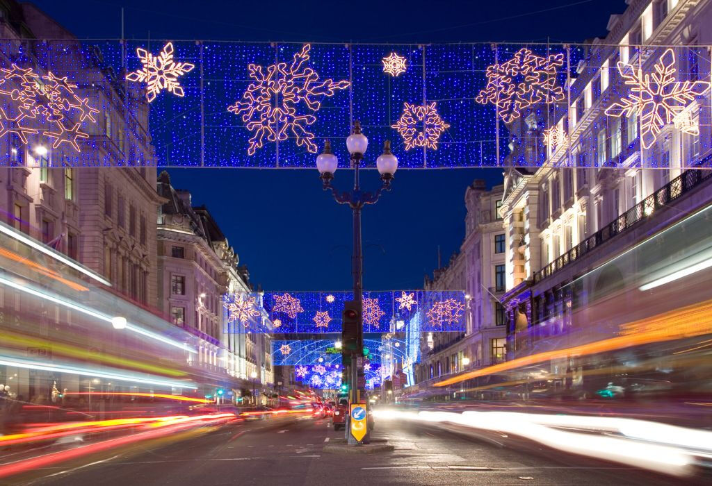 Experiencia con las luces navideñas de Londres en un autobús antiguo de techo abierto