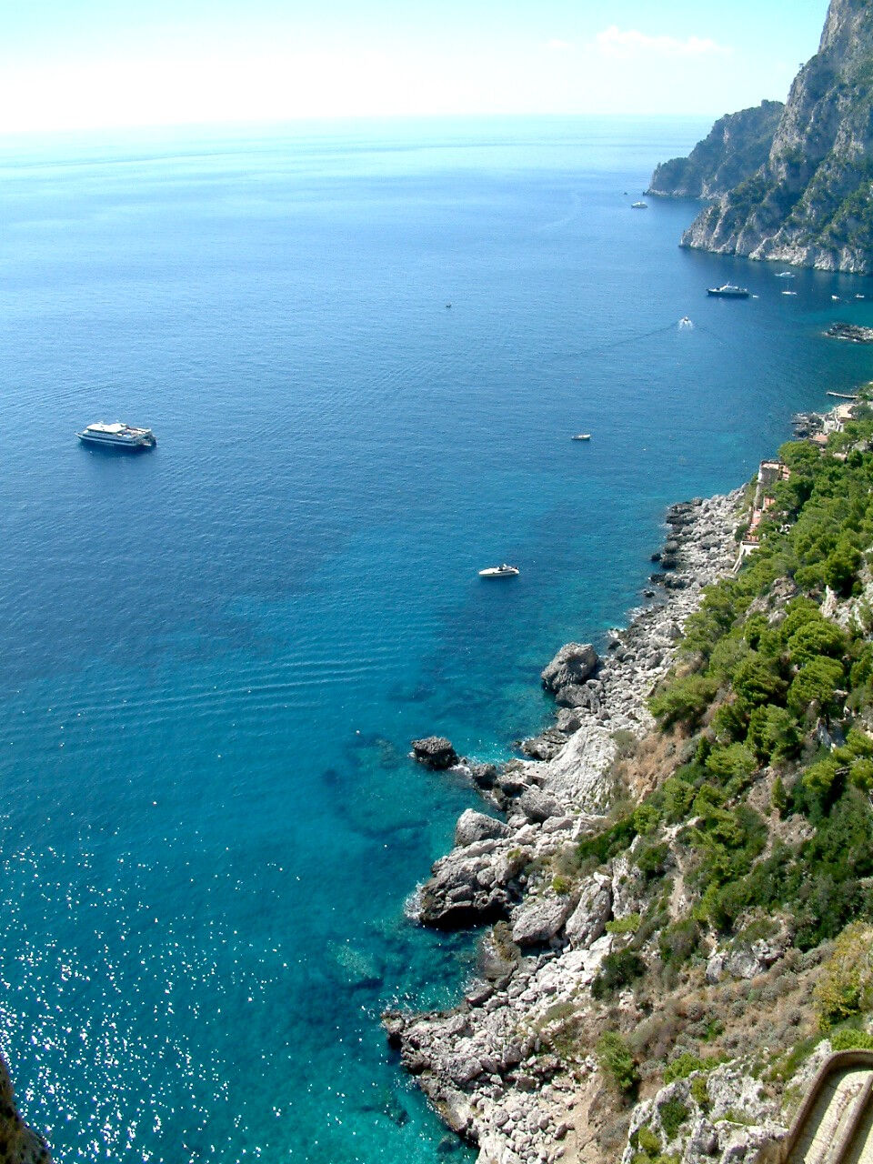 Costa a costa de Capri: excursão de barco