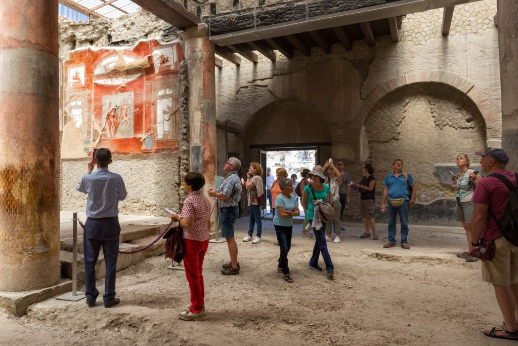 Pompéi et Herculanum : Visite guidée et saut de ligne