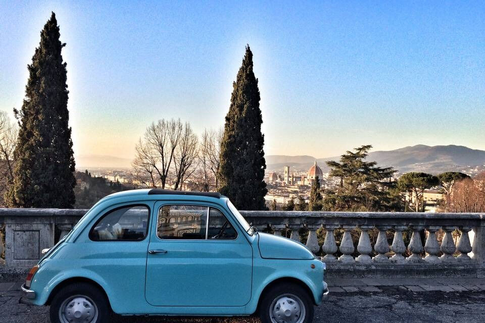 De Florença: Auto-estrada Vintage Fiat 500