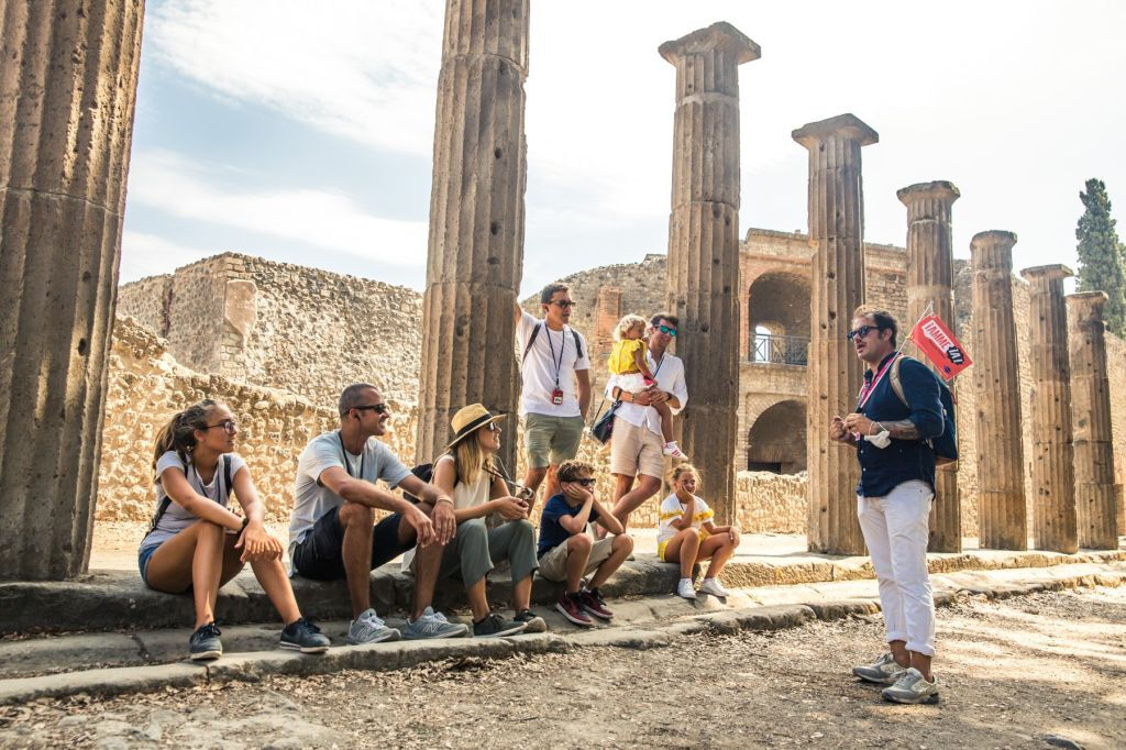 Pompéia: Entrada sem fila e visita guiada + ida e volta de Sorrento