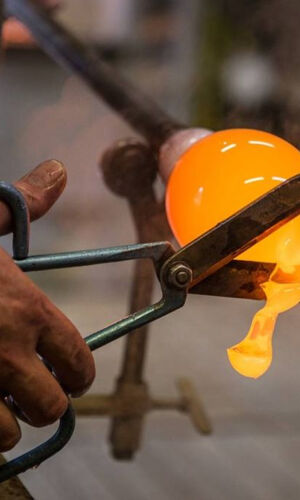 Île de Murano : Démonstration de soufflage de verre + visite à pied