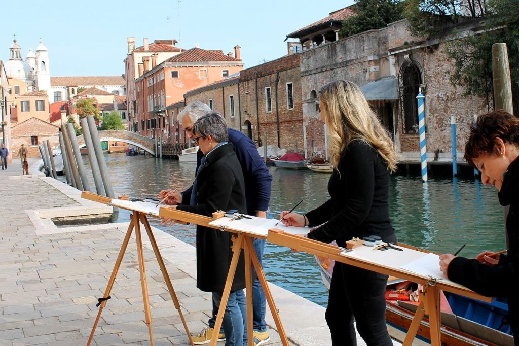 Veneza: Aula de pintura em aquarela com um artista