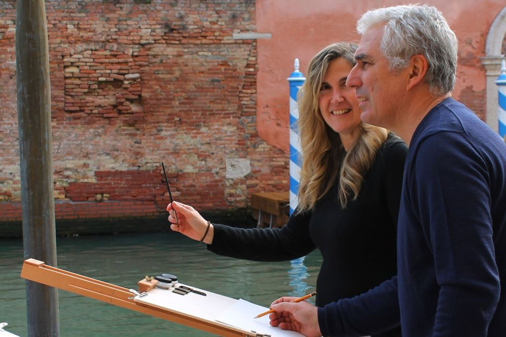 Veneza: Aula de pintura em aquarela com um artista