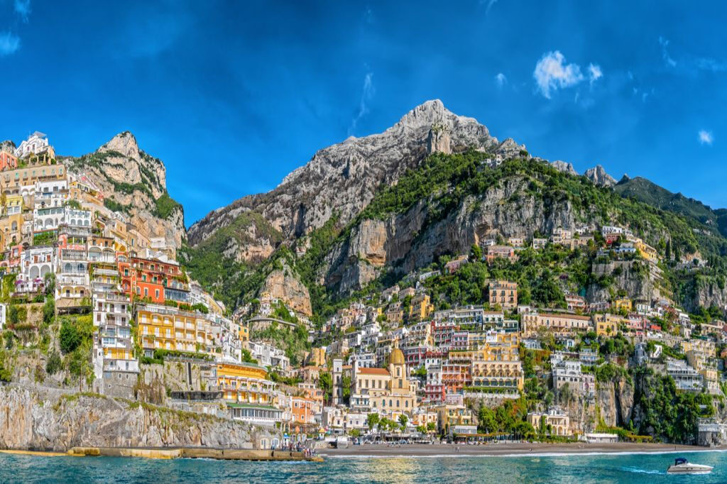 Amalfi e Positano: passeio de barco com traslado de Pompeia