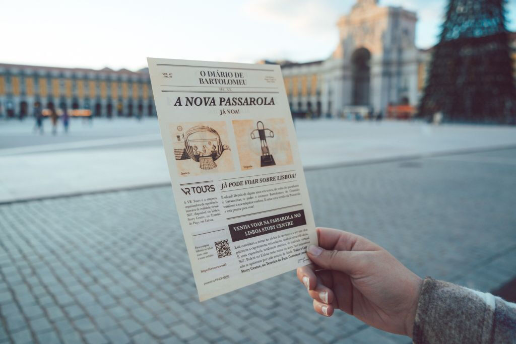 Experiencia de vuelo en RV en Lisboa