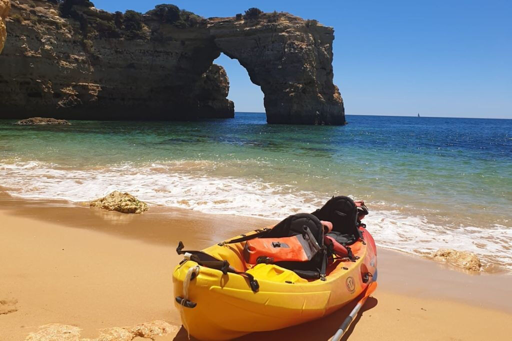 Caves and Wild Beaches Kayak Tour from Armação de Pera