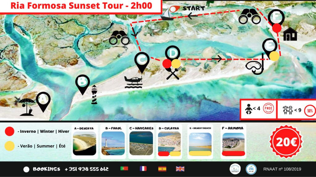 Ria Formosa and Islands: Sunset Tour from Olhao