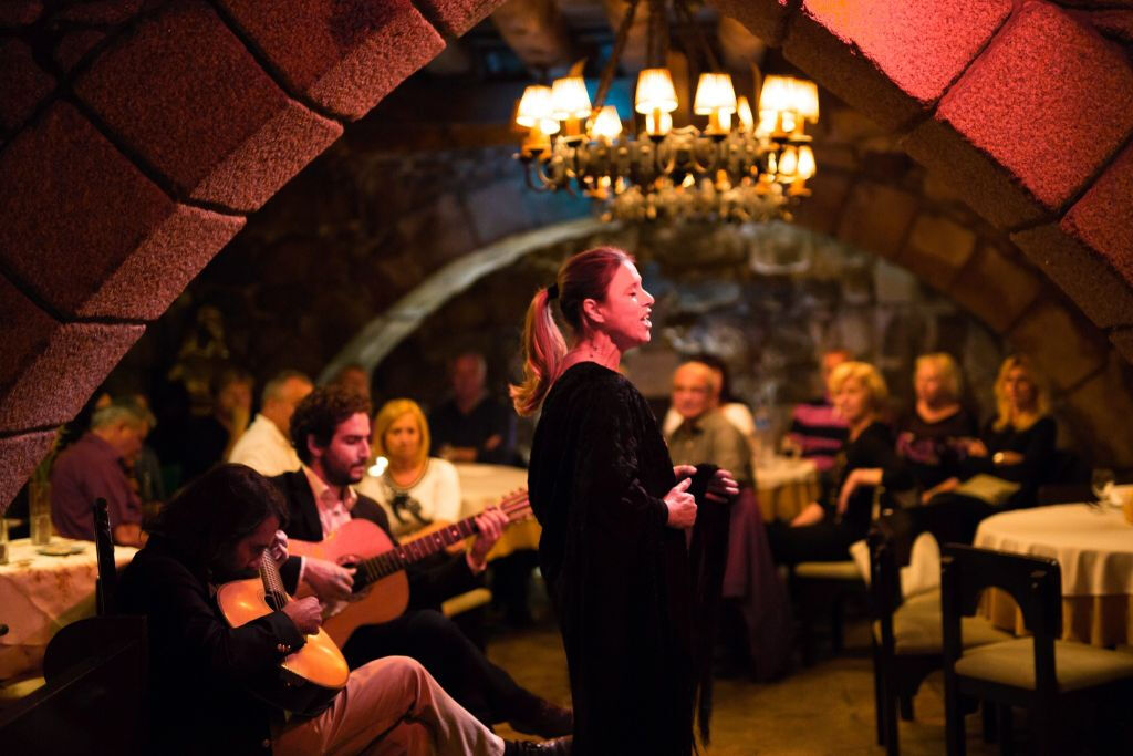 Lisbona: Tour serale della città, cena e spettacolo di fado con trasporto