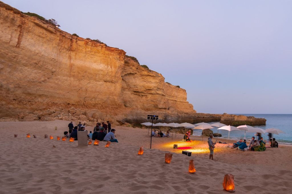 Barbacoa al atardecer desde Albufeira