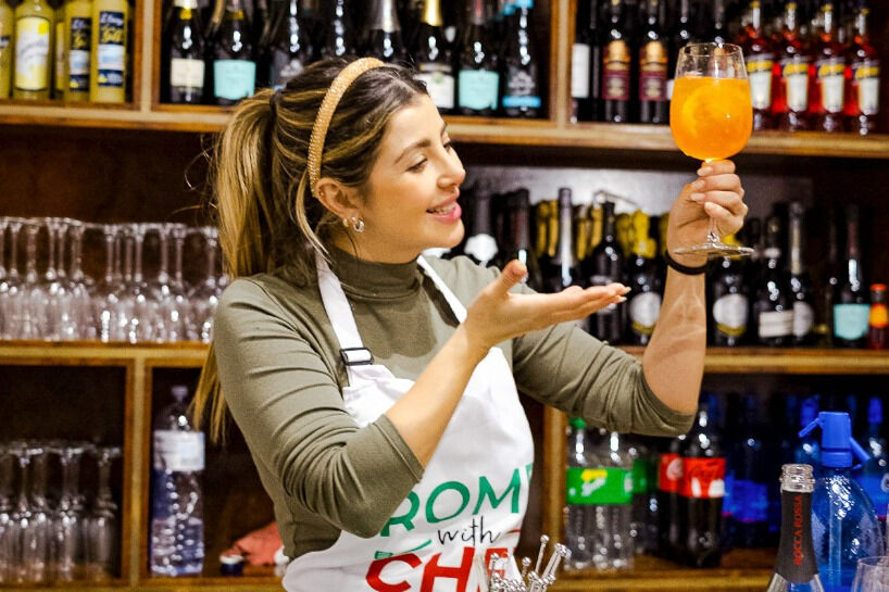 Aula de culinária com Spritz e espaguete