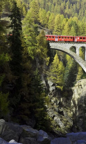 Trenino Rosso del Bernina e Treno dei Ghiacciai: Gita di un giorno da Milano