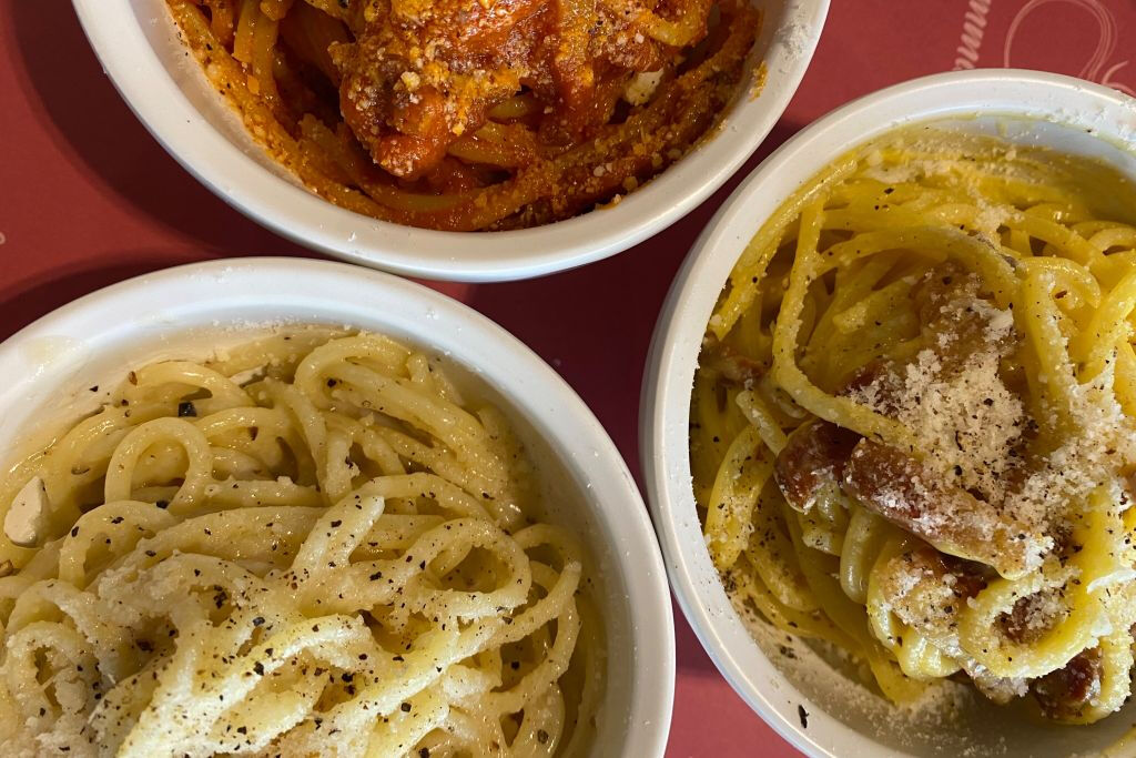 Rome : Dîner avec Carbonara, Amatriciana, Cacio e Pepe + dégustation de vins