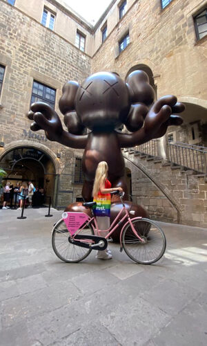 Visite à vélo des arts de la rue à Barcelone