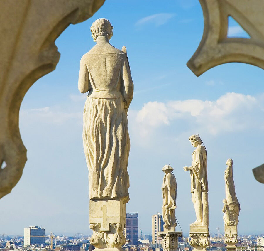 Terrasses du Duomo de Milan : Entrée du soir