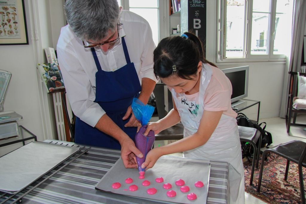 Aula de culinária de macaron