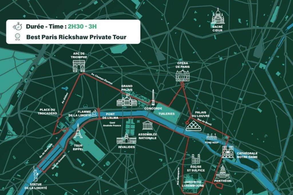 Paris: Private Rickshaw Tour