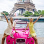 Paris: Half-Day Private Tour in a Pink Citroën 2CV
