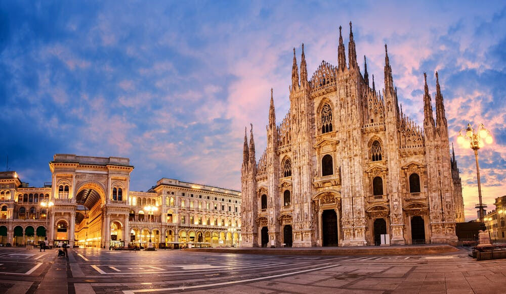 Torre Branca + Duomo de Milão + aplicativo de guia de áudio