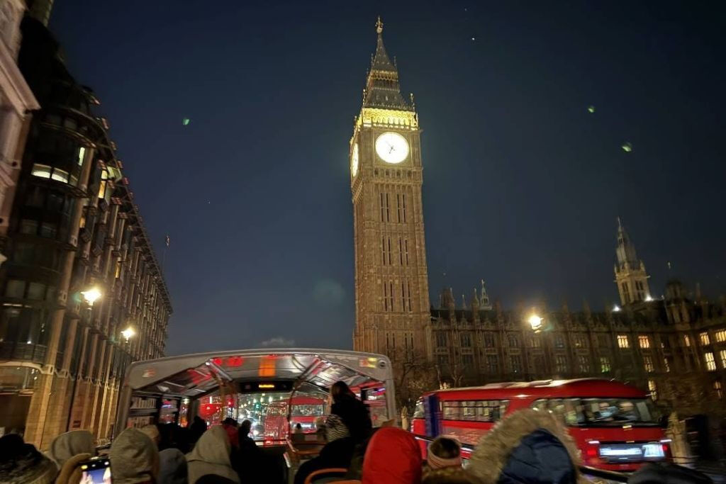 London: Guided Night Open-Top Bus Tour