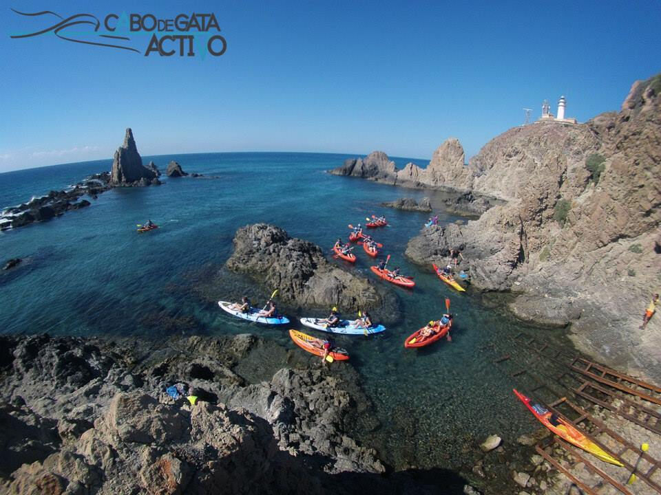 Rutas guiadas en kayak en Cabo de Gata
