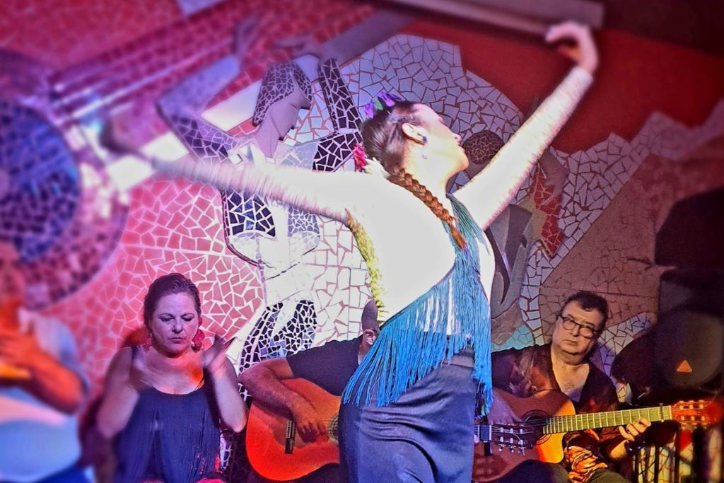 Spettacolo del Tablao Flamenco El Toro y la Luna, cena e bevande