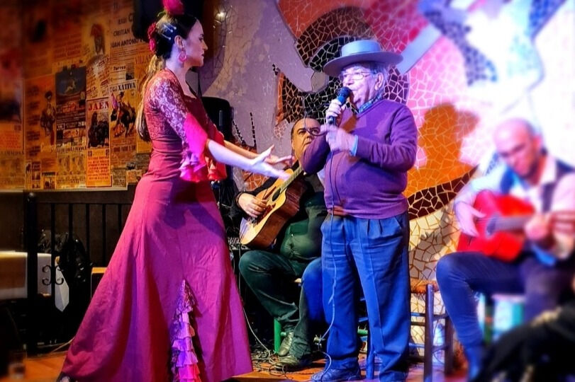 Spettacolo del Tablao Flamenco El Toro y la Luna, cena e bevande