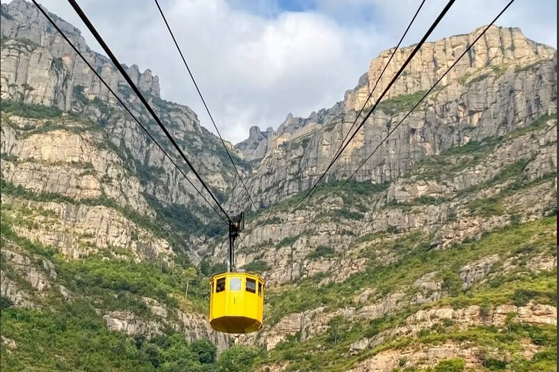 Montserrat Cable Car: Ascent and Descent