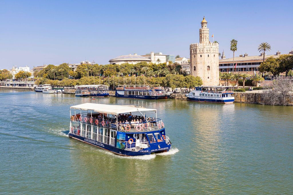 Siviglia: Tour in autobus + crociera + spettacolo di flamenco + visita guidata della città